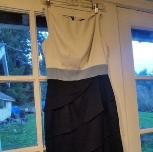 Connected Apparel color block dress